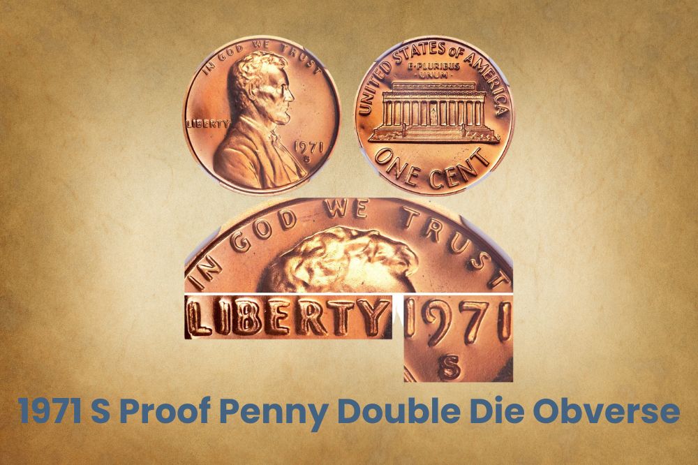 1971 S Proof Penny Double Die Obverse