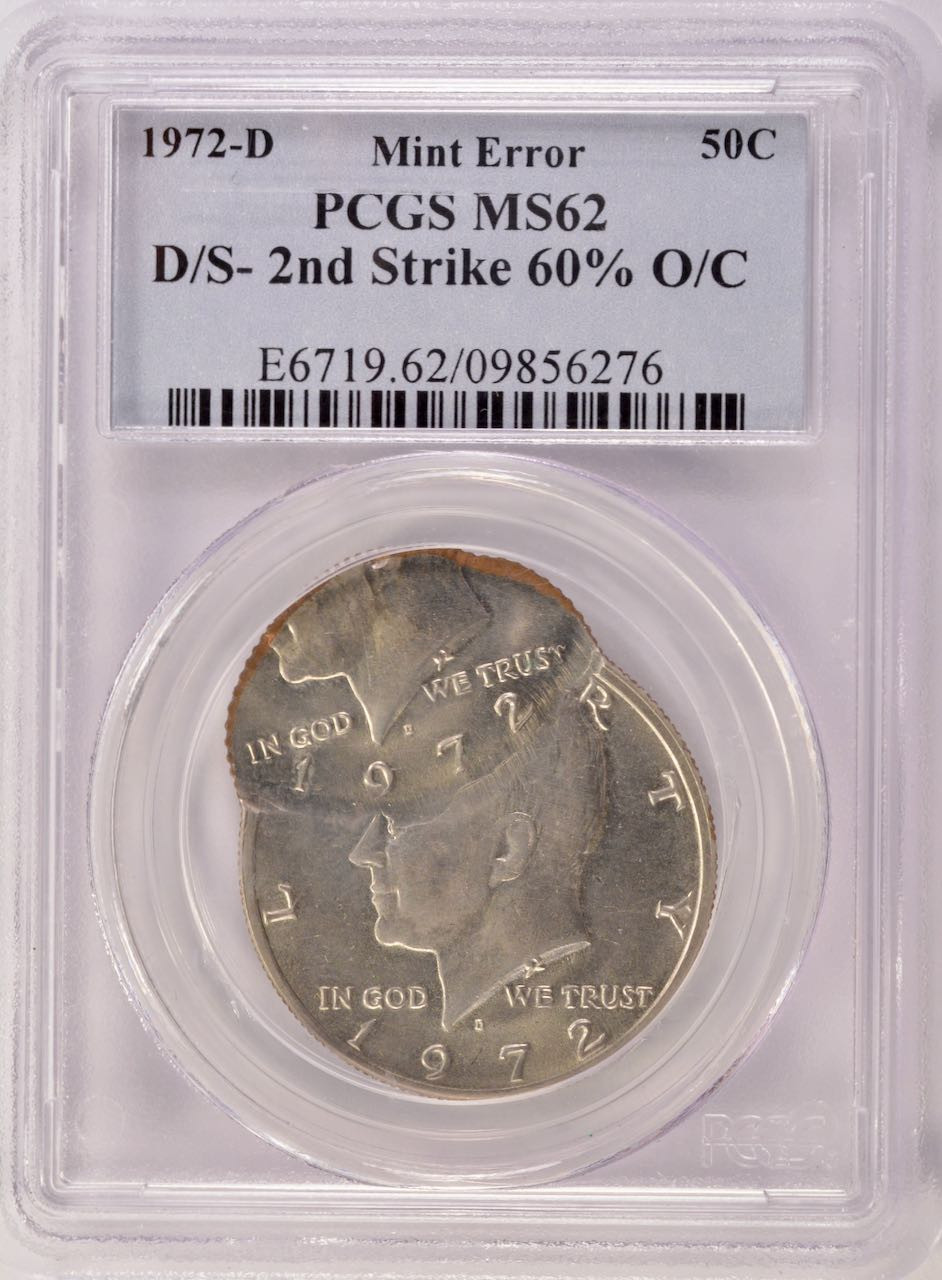 1972 Half-Dollar Off-Centre Strike Error