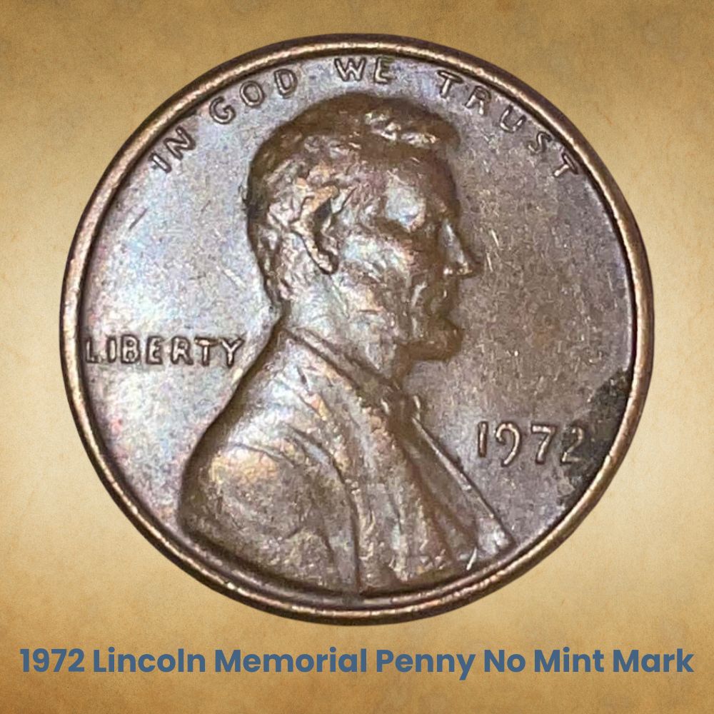 1972 Lincoln Memorial Penny No Mint Mark