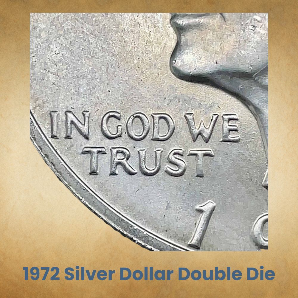 1972 Silver Dollar Double Die