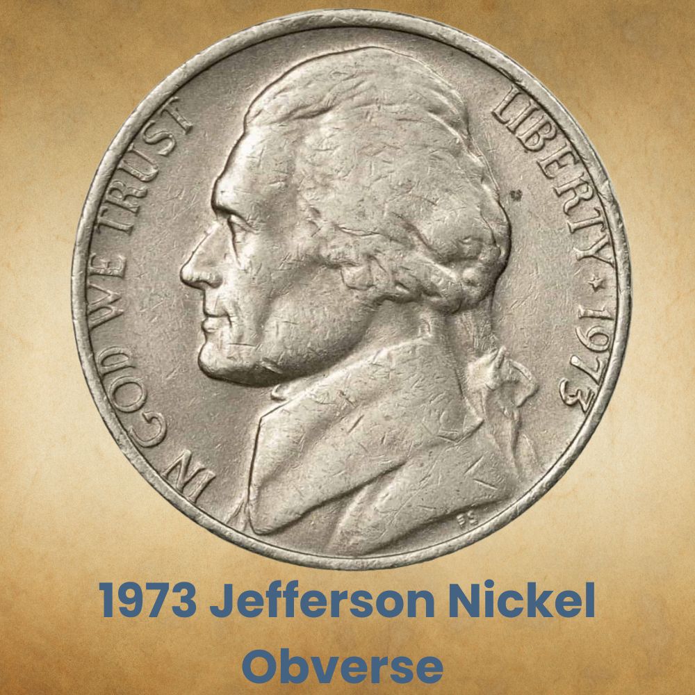 1973 Jefferson Nickel Obverse 
