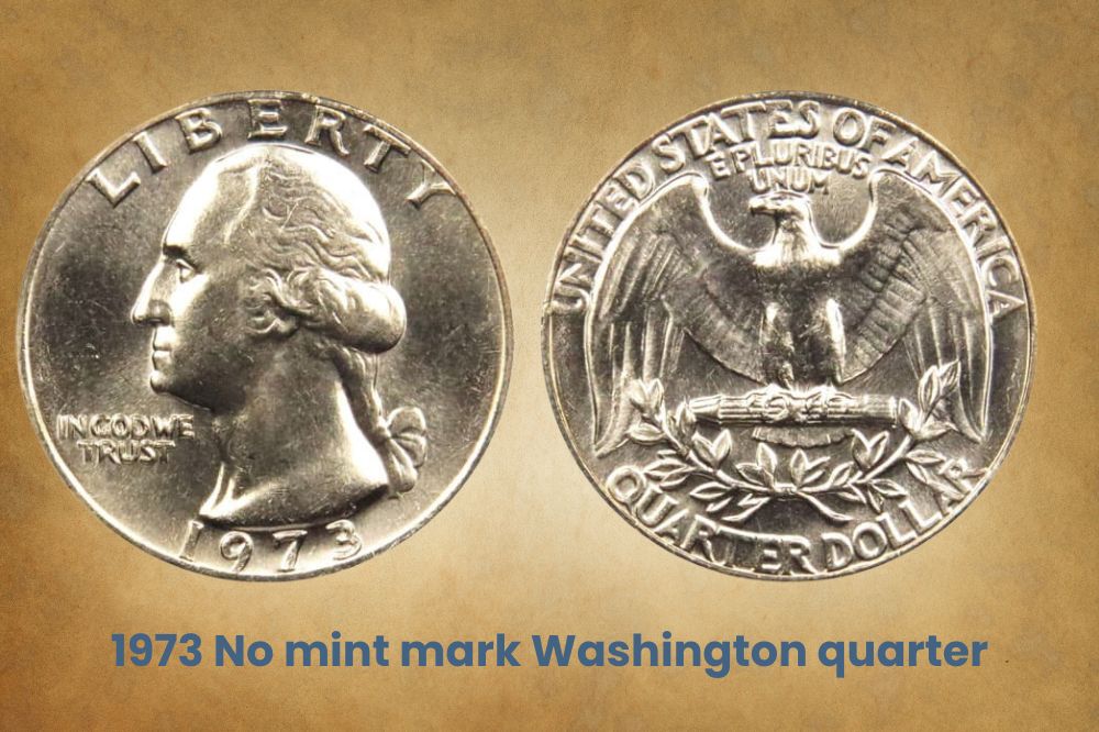 1973 No mint mark Washington quarter