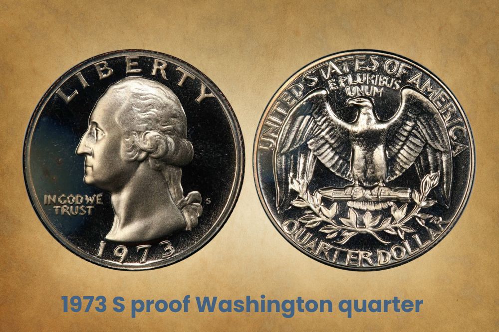 1973 S proof Washington quarter