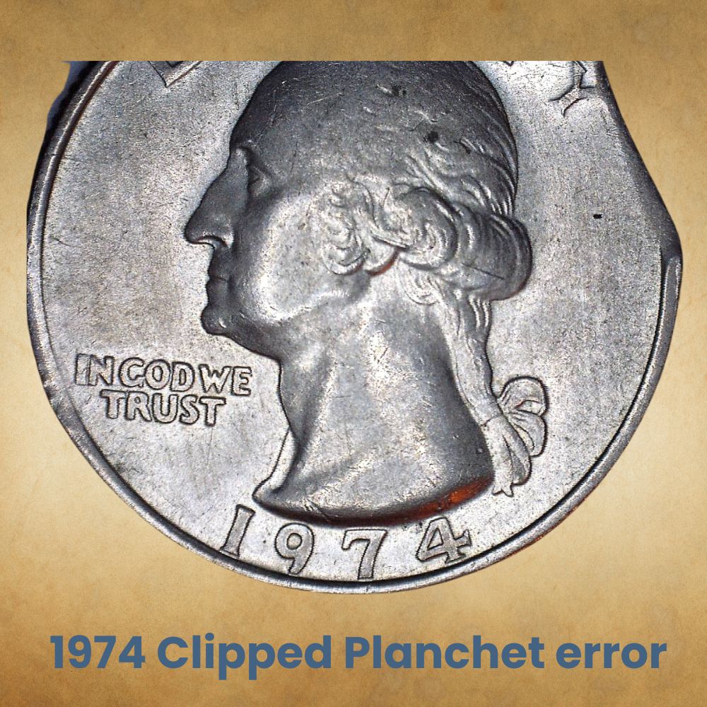 1974 Clipped Planchet error