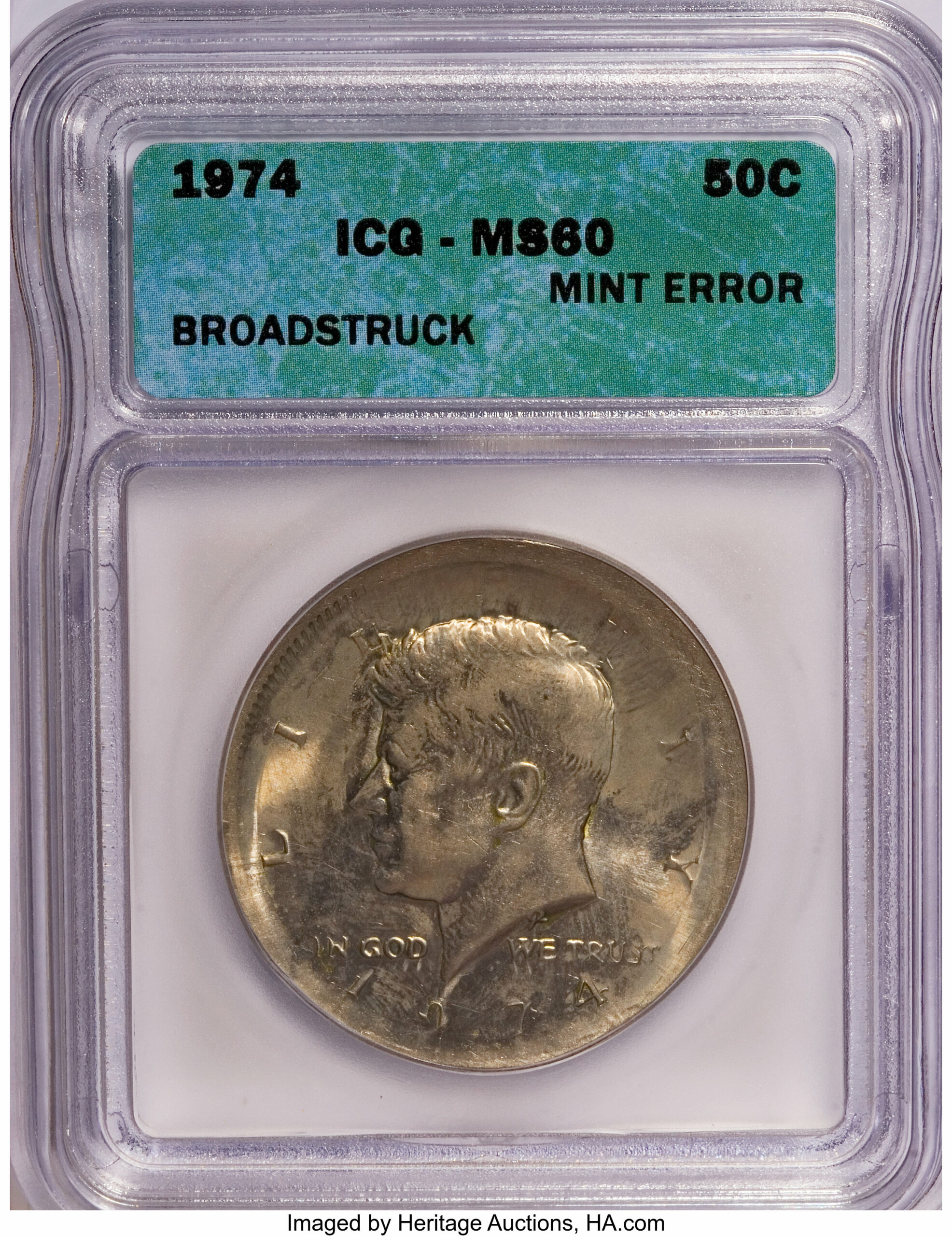 1974 Half-Dollar Broadstruck Error