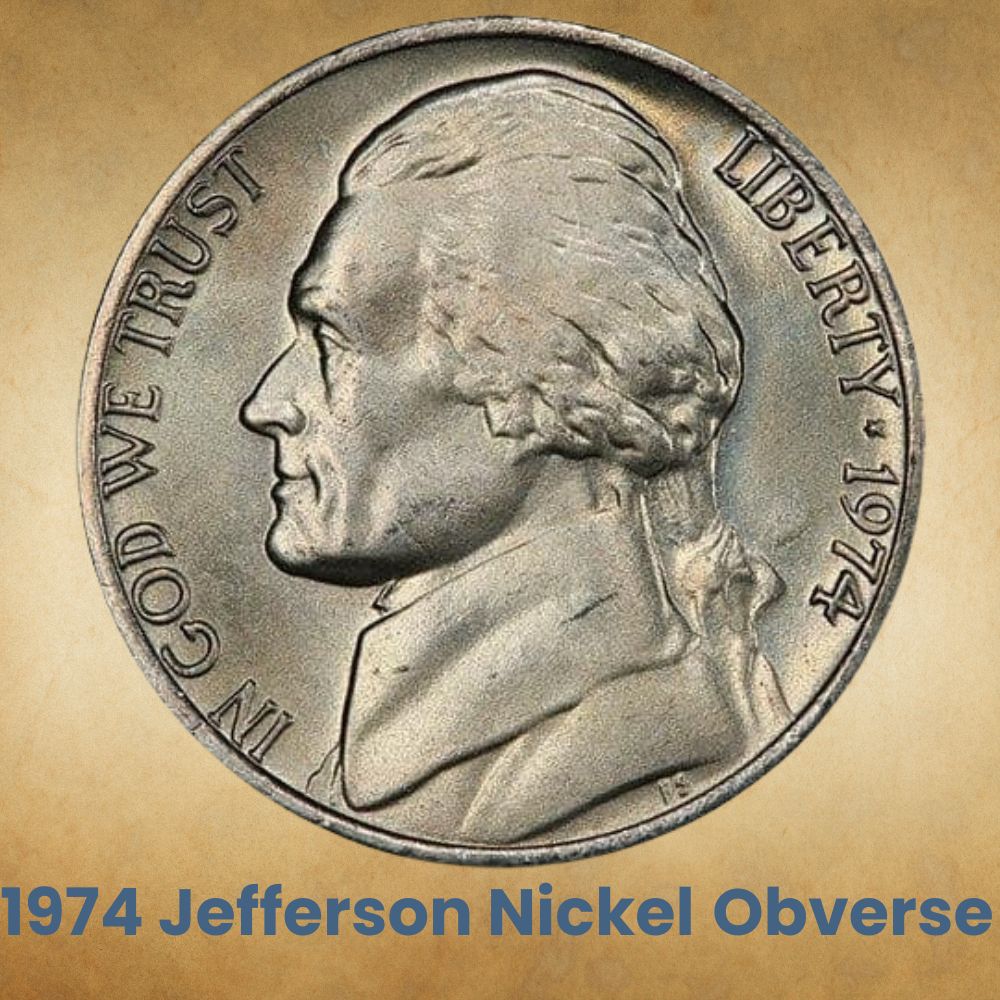 1974 Jefferson Nickel Obverse 