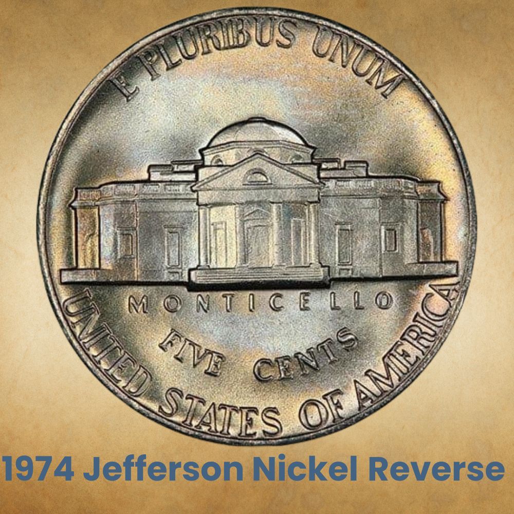 1974 Jefferson Nickel Reverse 