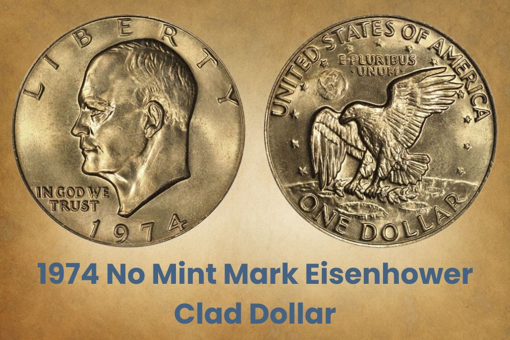 1974 No Mint Mark Eisenhower Clad Dollar