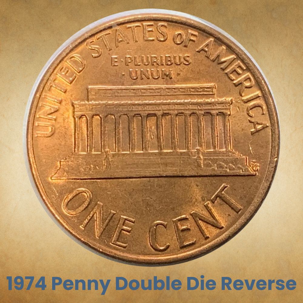 1974 Penny Double Die Reverse
