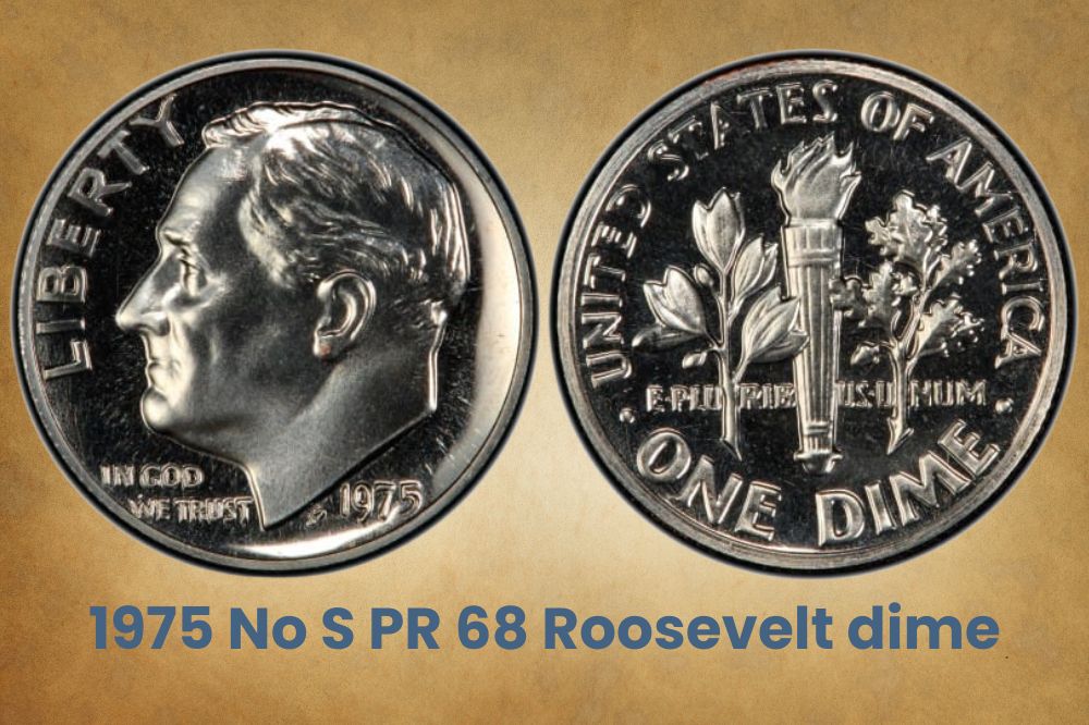 1975 No S PR 68 Roosevelt dime