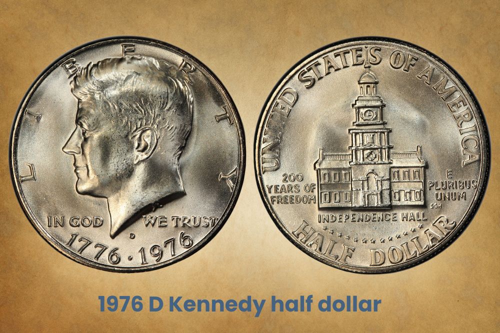 1976 D Kennedy half dollar