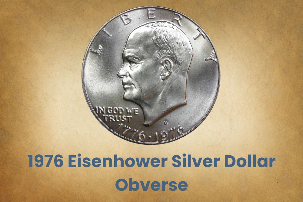 1976 Eisenhower Silver Dollar Obverse
