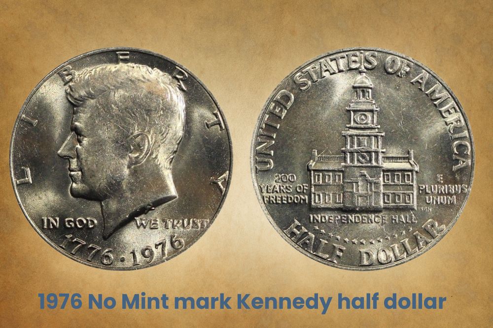 1976 No Mint mark Kennedy half dollar