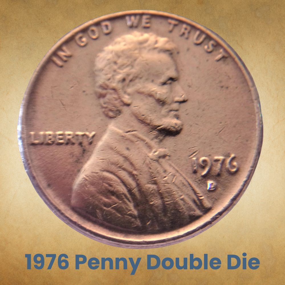 1976 Penny Double Die