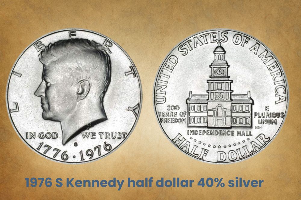 1976 S Kennedy half dollar 40% silver