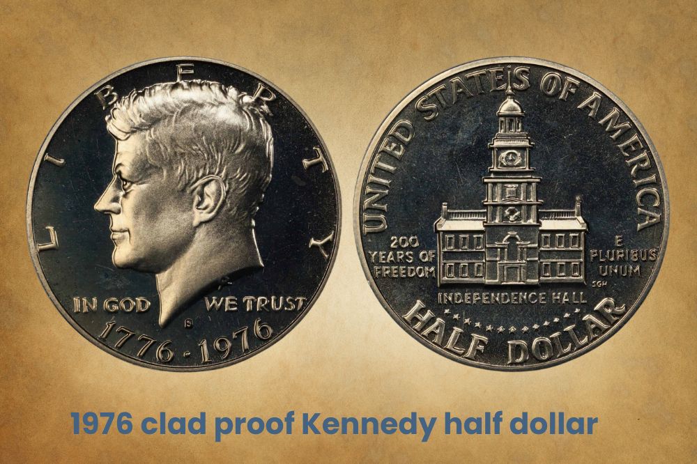 1976 clad proof Kennedy half dollar