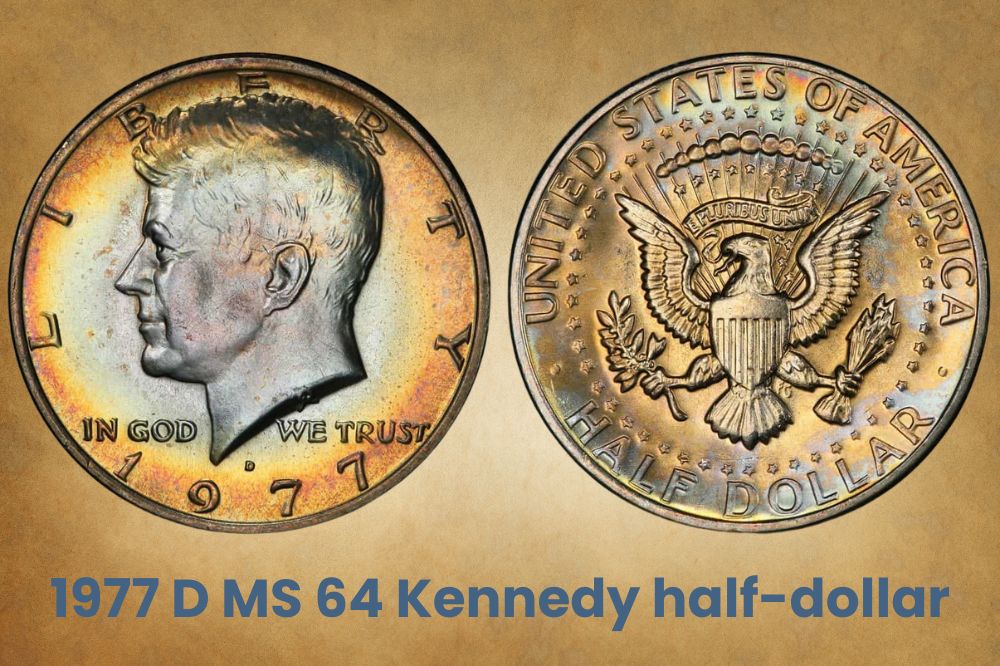 1977 D MS 64 Kennedy half-dollar