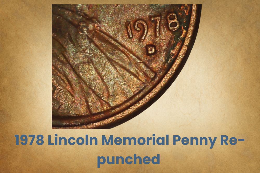 1978 Lincoln Memorial Penny Re-punched 
