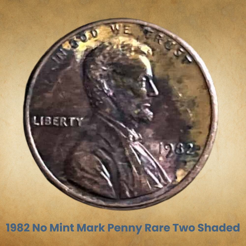 1982 No Mint Mark Penny Rare Two Shaded