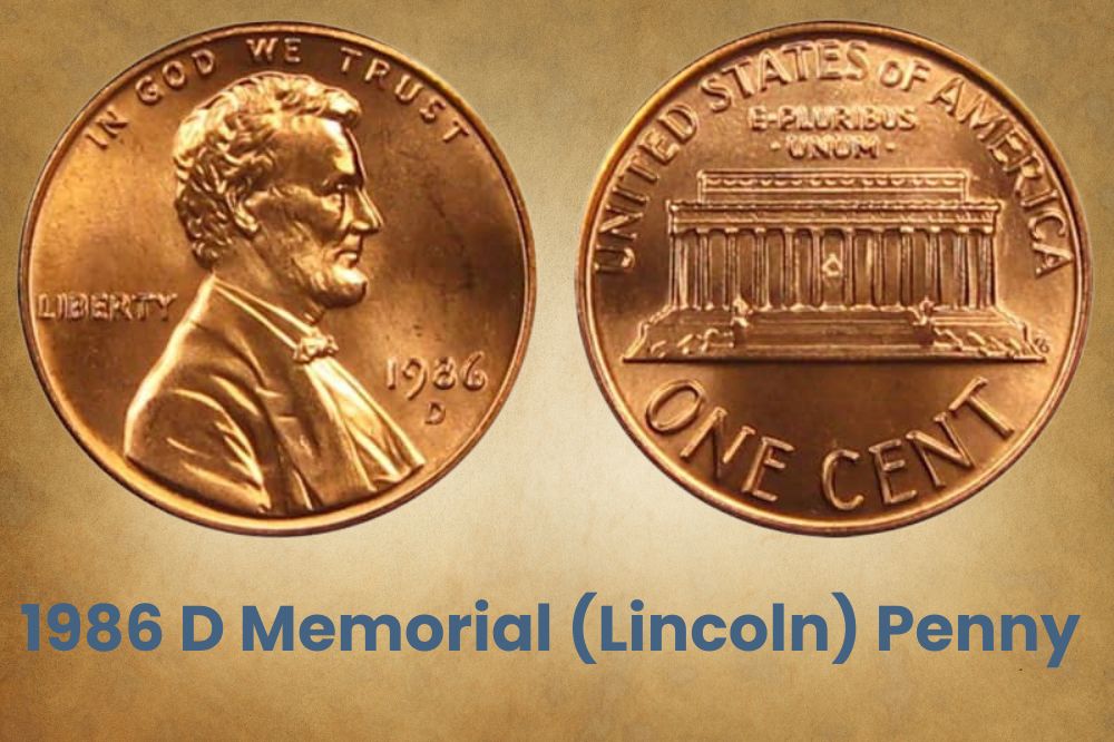 1986 D Memorial (Lincoln) Penny 