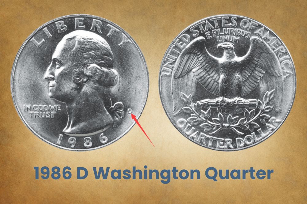 1986 D Washington Quarter