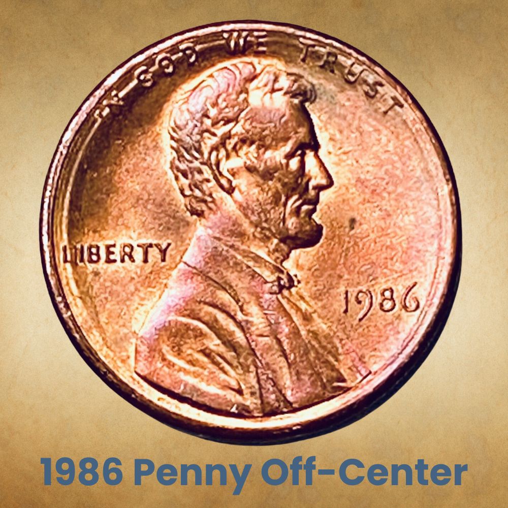 1986 Penny Off-Center