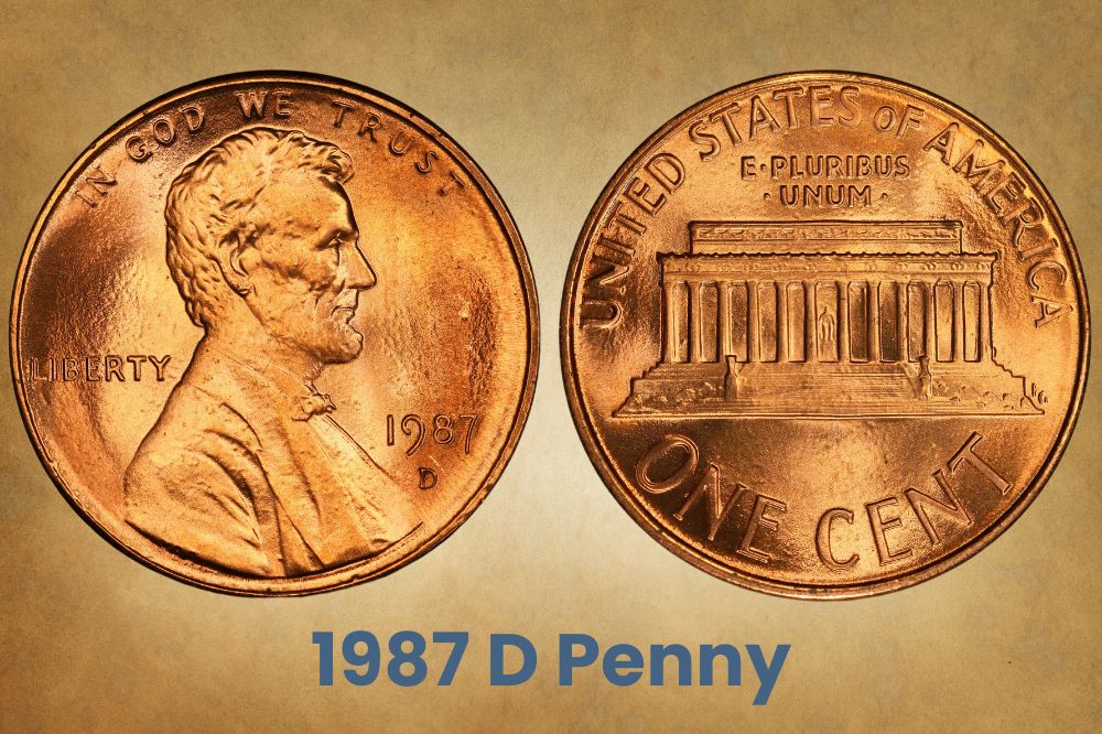 1987 D penny