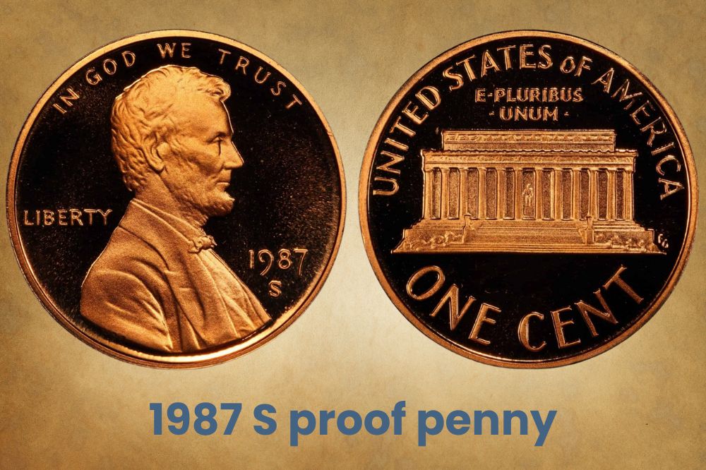 1987 S proof penny