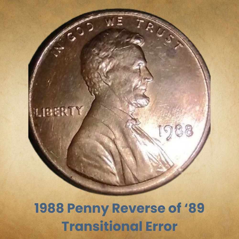 1988 Penny Reverse of ‘89 Transitional Error