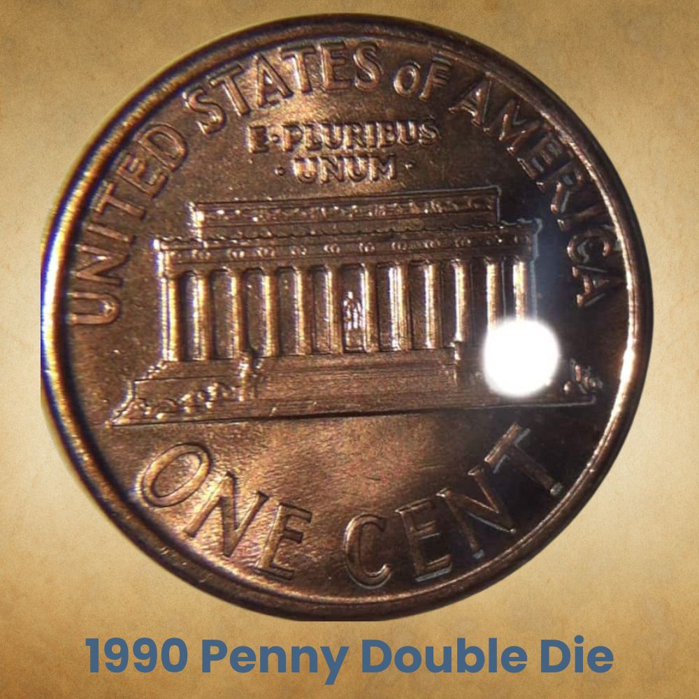 1990 Penny Double Die