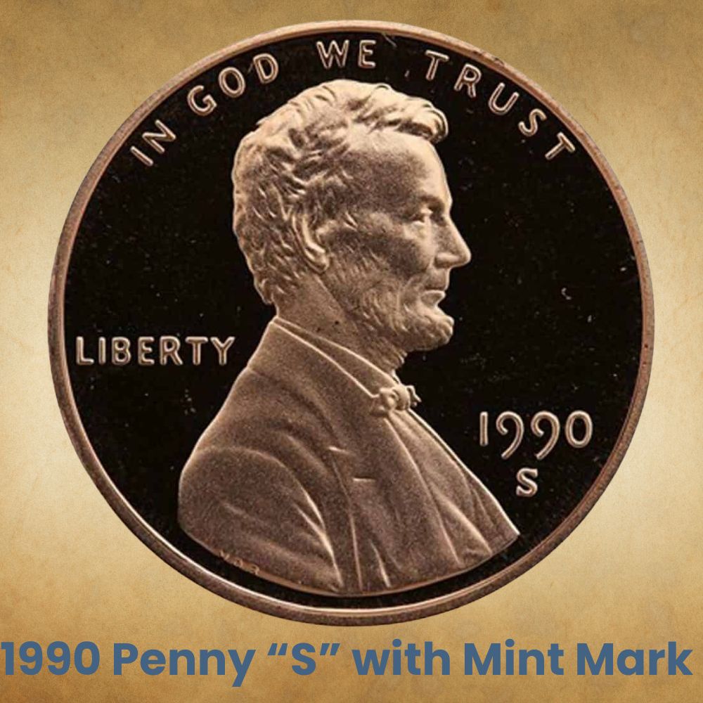 1990 Penny “S” with Mint Mark