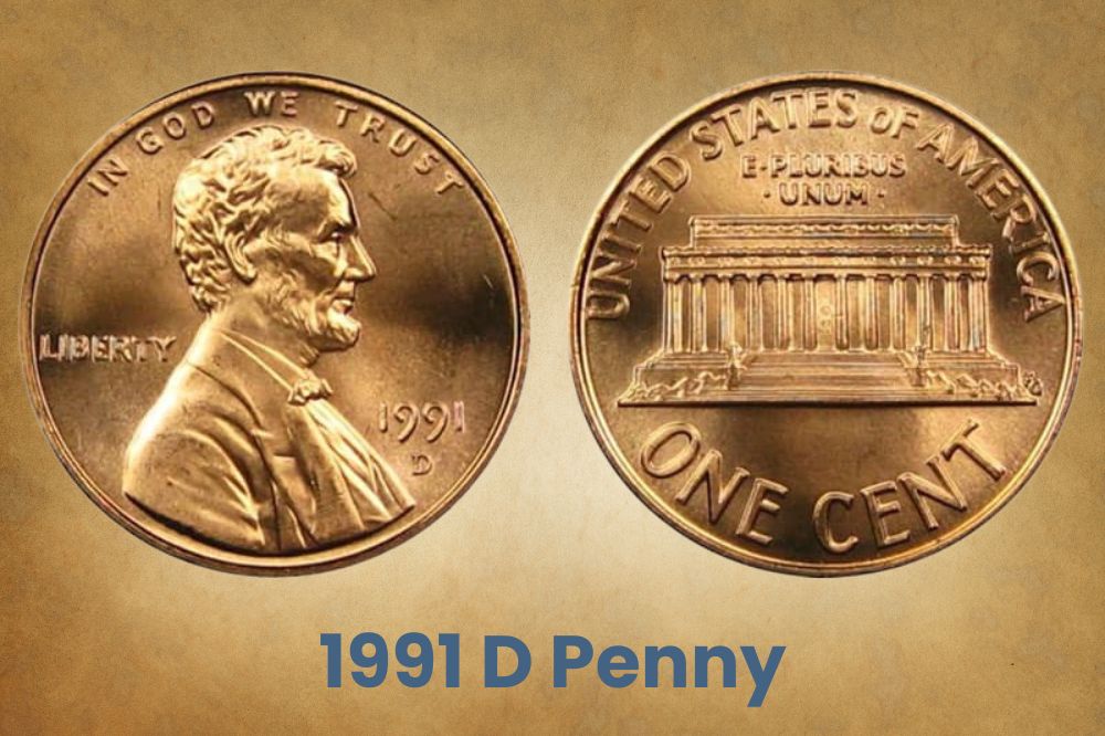 1991 D penny