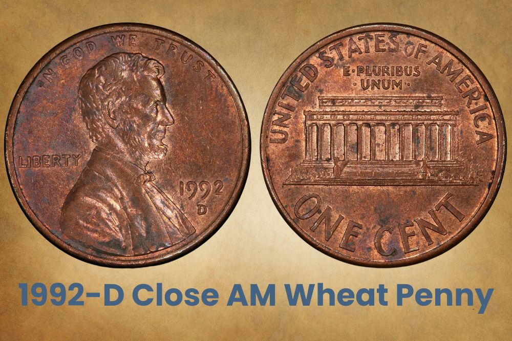 1992-D Close AM Wheat Penny