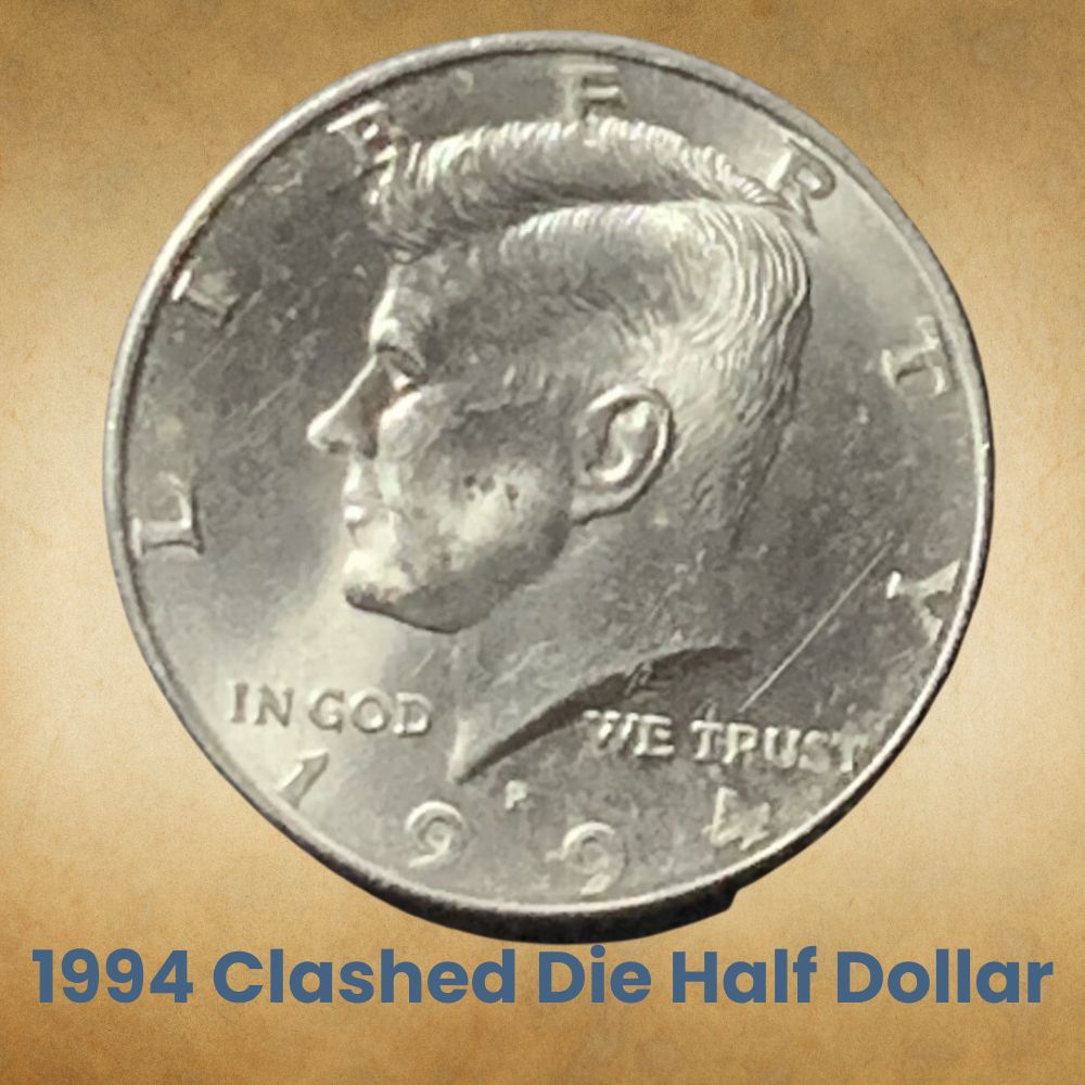 1994 Clashed Die Half Dollar