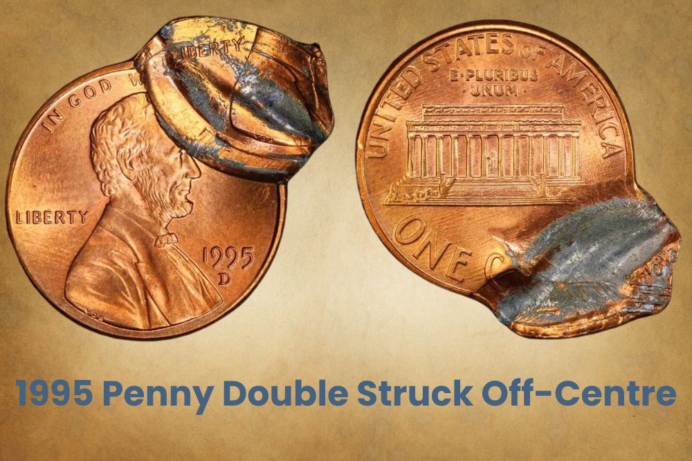 1995 Penny Double Struck Off-Centre