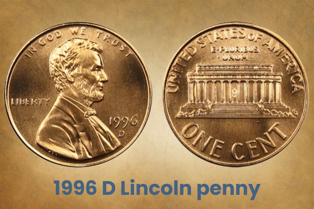 1996 D Lincoln penny