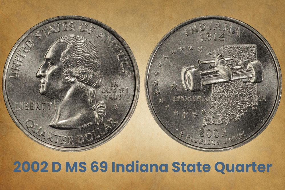 2002 D MS 69 Indiana State Quarter