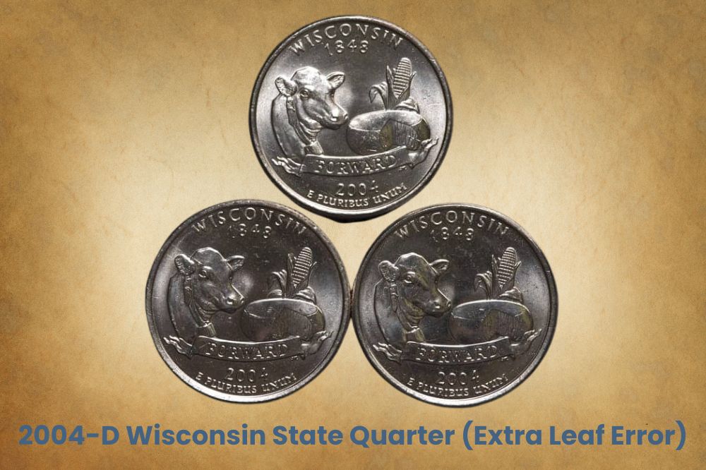 2004-D Wisconsin State Quarter (Extra Leaf Error)
