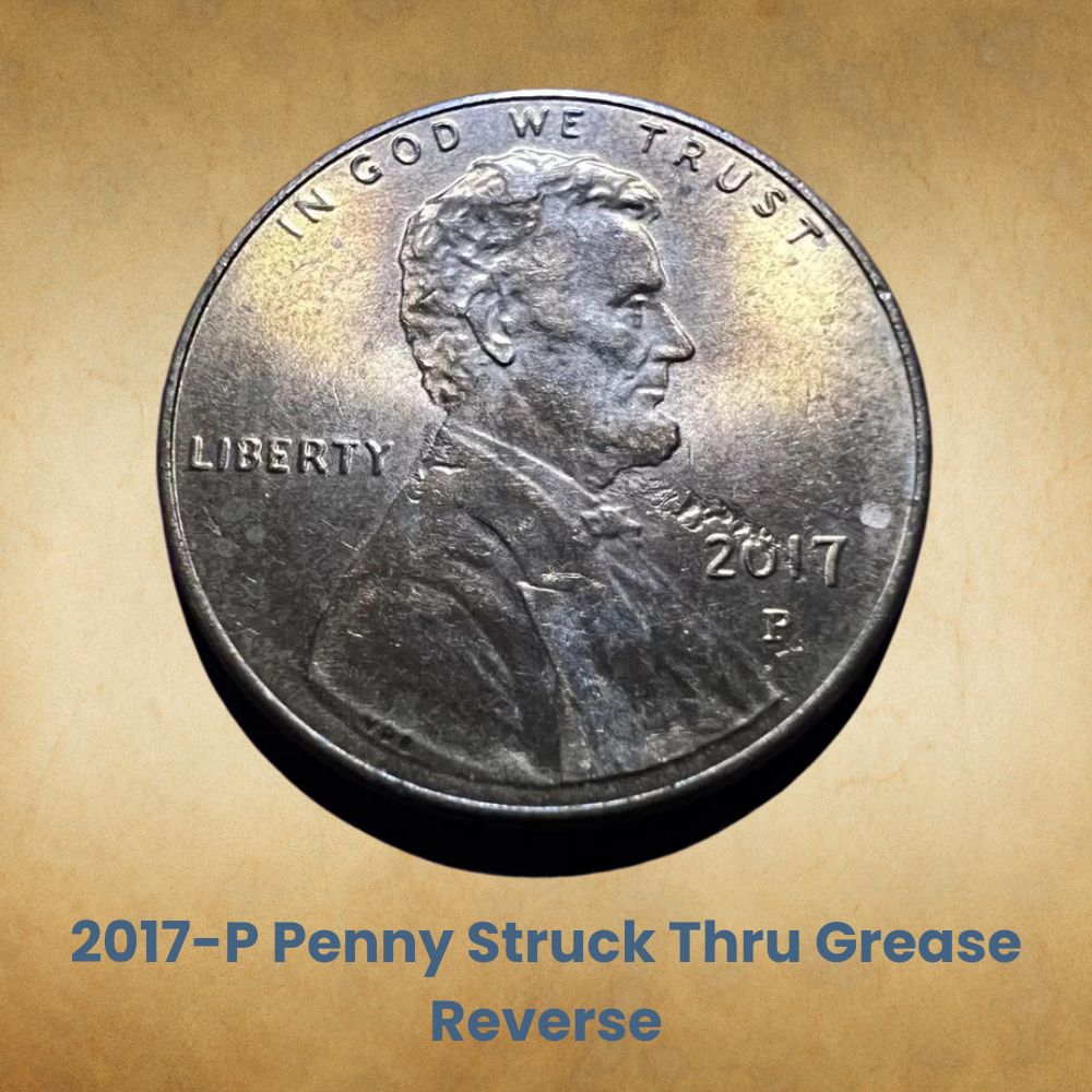 2017-P Penny Struck Thru Grease Reverse