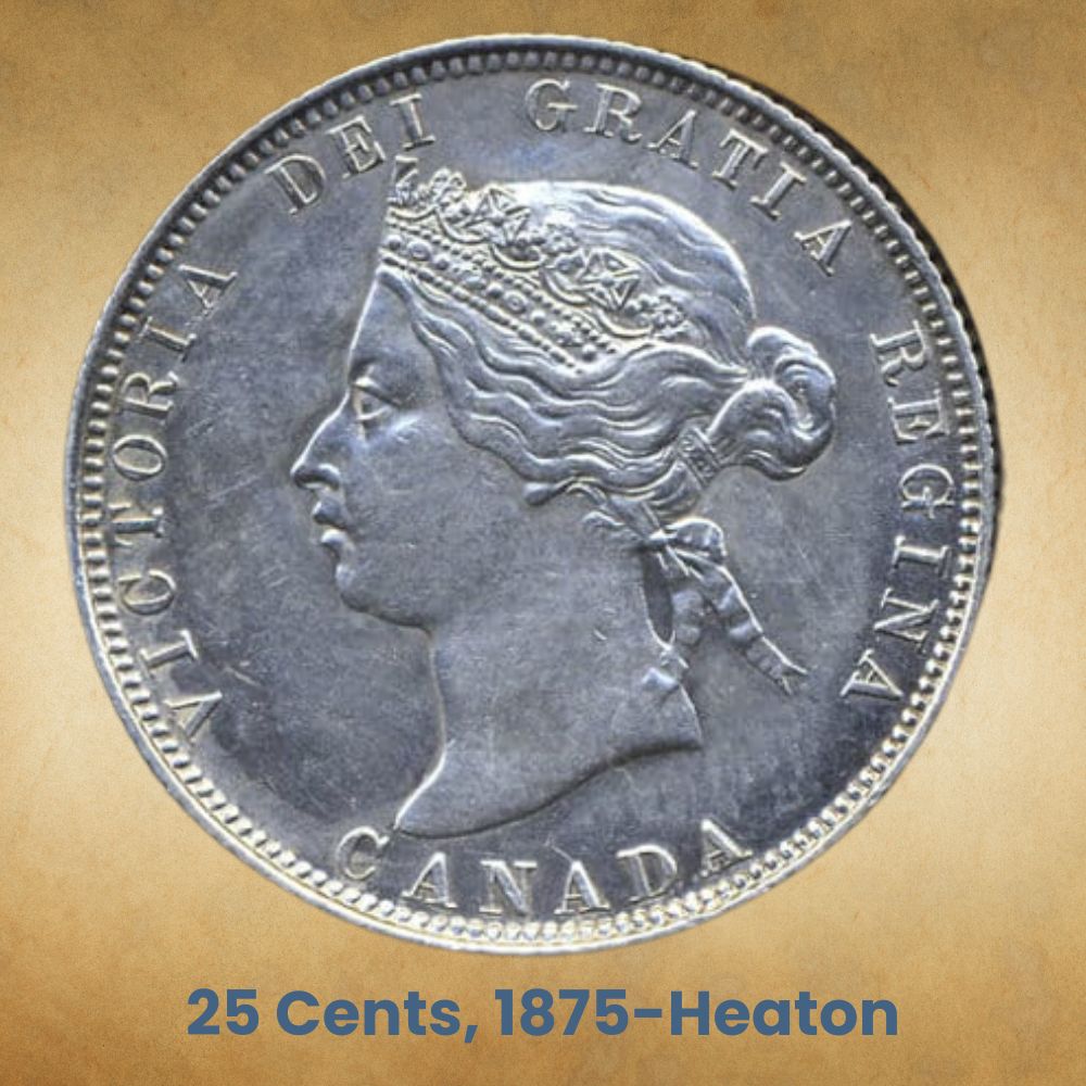 25 Cents, 1875-Heaton