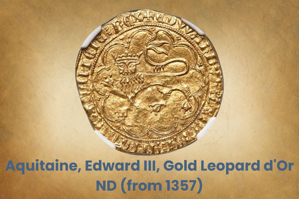 Aquitaine, Edward III, Gold Leopard d'Or ND (from 1357)