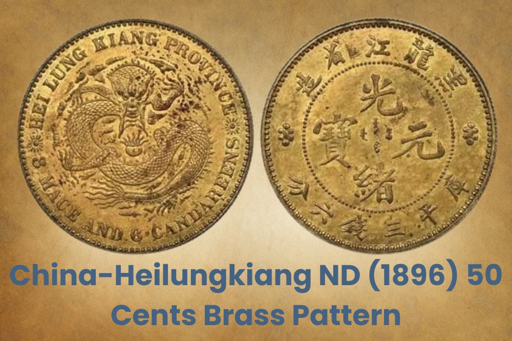 China-Heilungkiang ND (1896) 50 Cents Patrón de latón