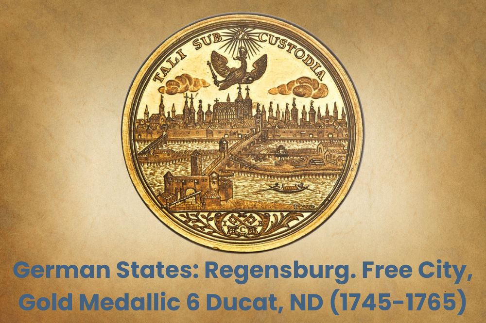 German States: Regensburg. Free City, Gold Medallic 6 Ducat, ND (1745-1765)