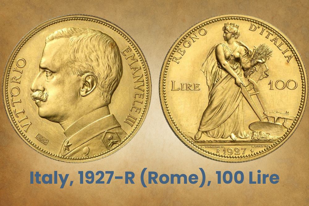 Italy, 1927-R (Rome), 100 Lire