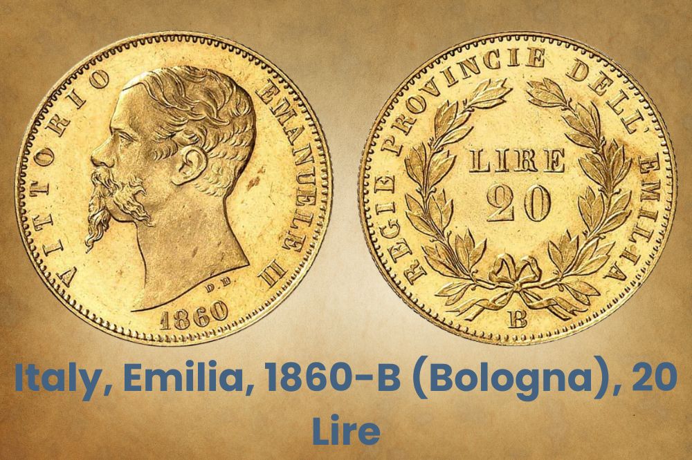 Italy, Emilia, 1860-B (Bologna), 20 Lire