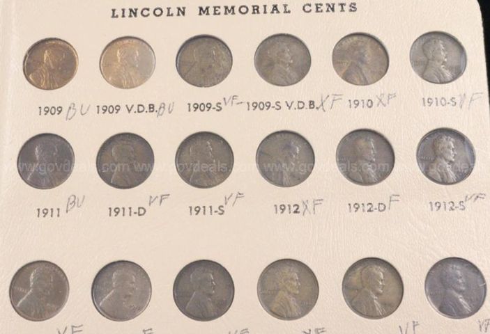 Lincoln Wheat cents Complete Set 1909 -1958 141 Coins 1909-S VDB 1922 No D