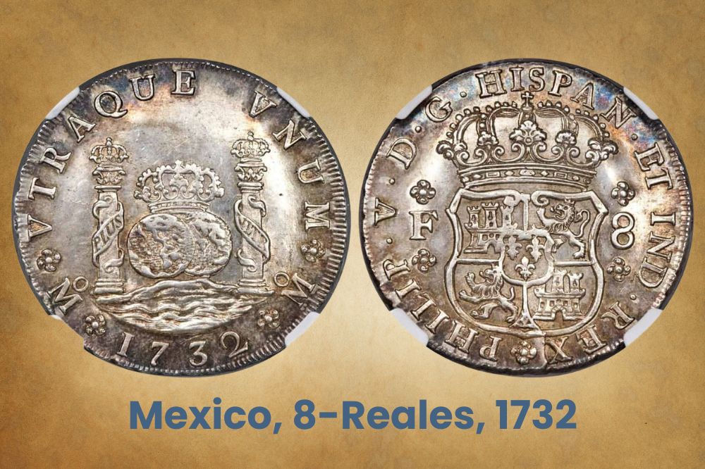 Mexico, 8-Reales, 1732 NGC MS63