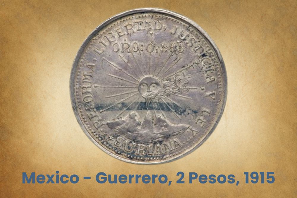 Mexico - Guerrero, 2 Pesos, 1915