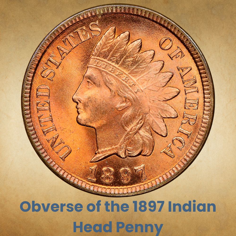 Obverse of the 1897 Indian Head Penny