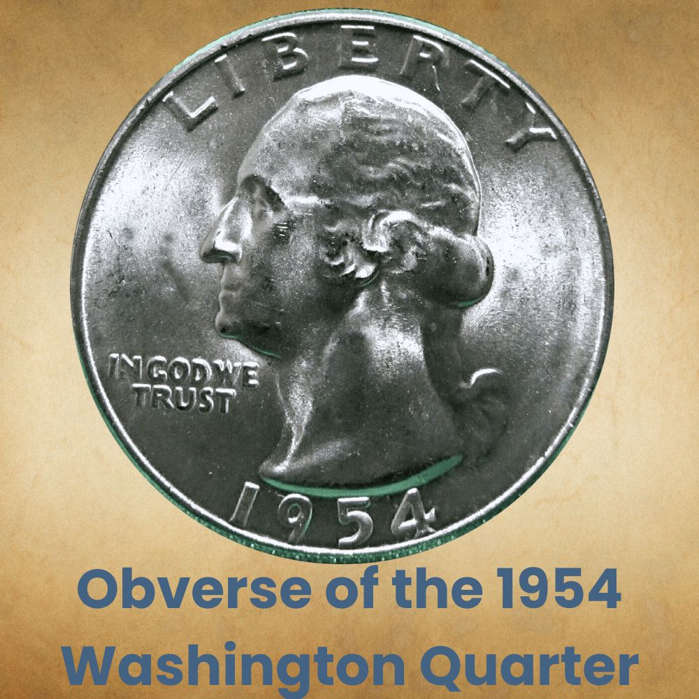 Obverse of the 1954 Washington Quarter